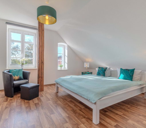 Zur Wiek - Schlafzimmer mit Doppelbett